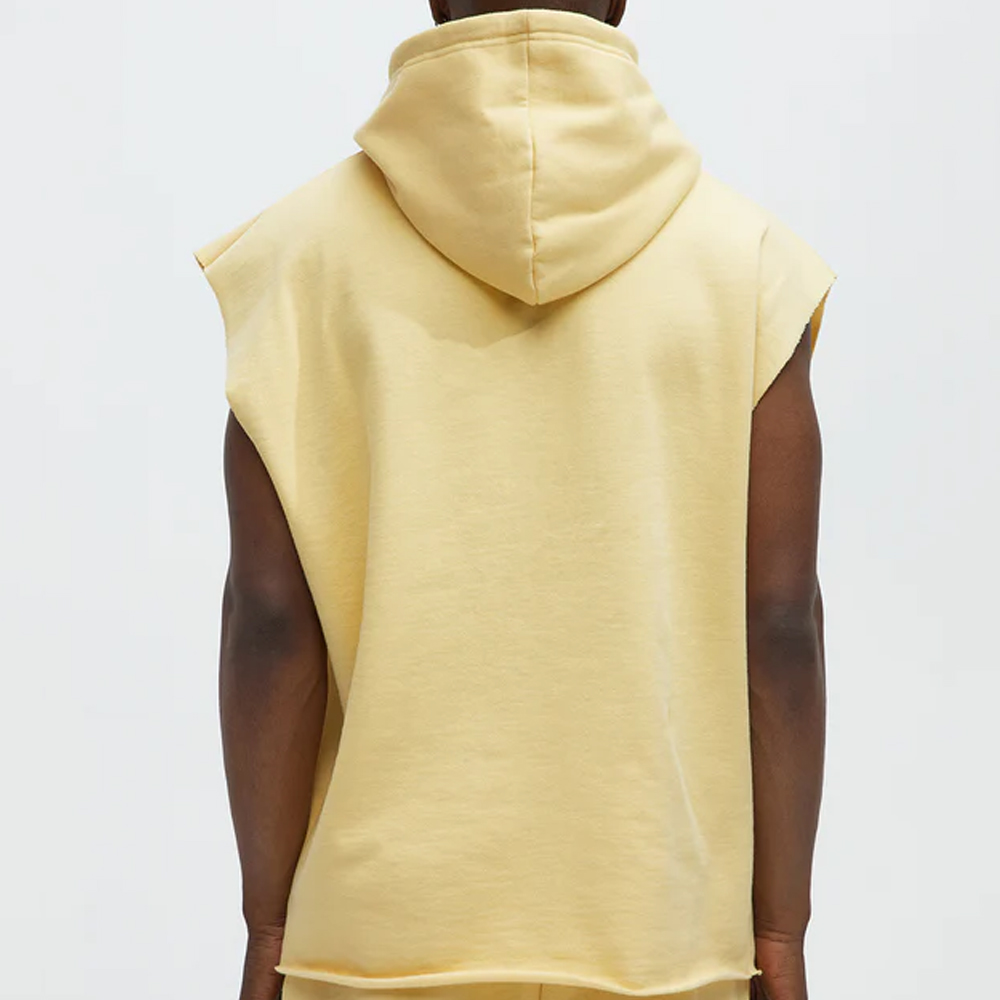 Manhattan Sleeveless Hoodie - Yellow - Image 2